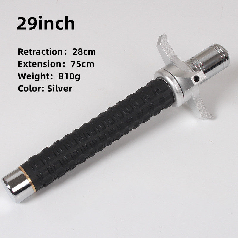 Self-defense telescopic stick three-section rod alloy steel material throwing stick